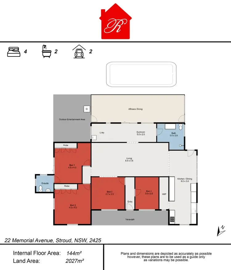Floorplan of Homely house listing, 22 Memorial Avenue, Stroud NSW 2425