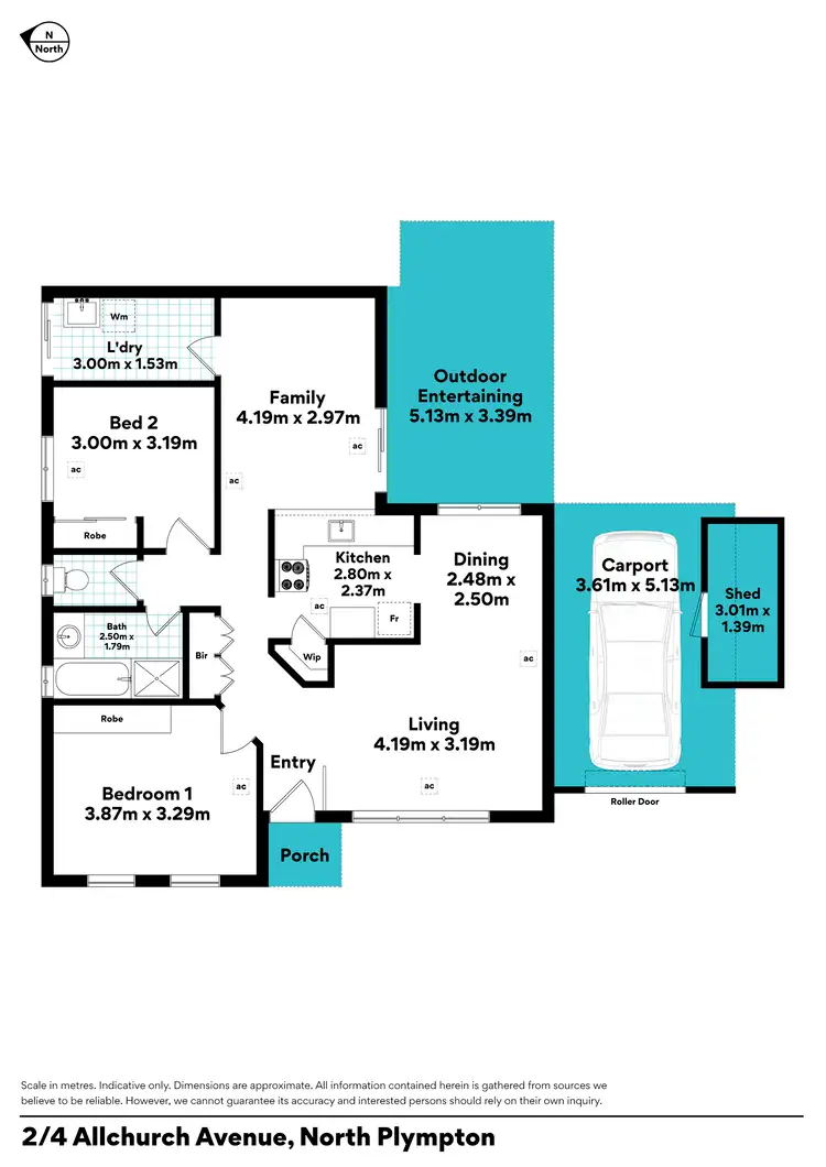 Floorplan of Homely unit listing, 2/4 Allchurch Avenue, North Plympton SA 5037