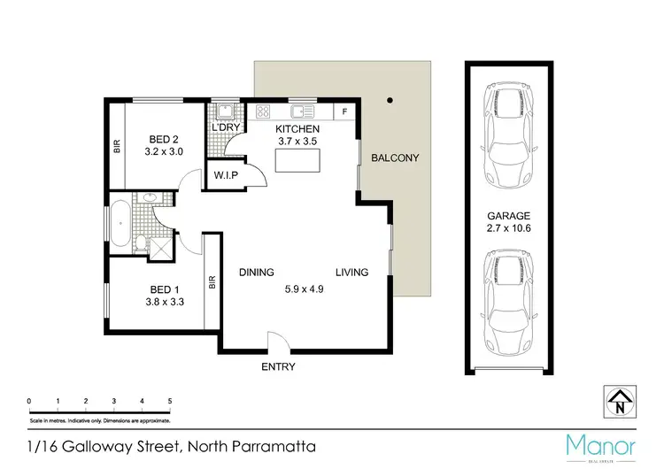 Floorplan of Homely apartment listing, 1/16 Galloway Street, North Parramatta NSW 2151