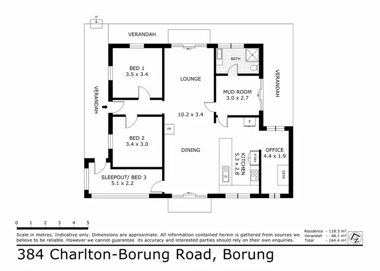 Floorplan of Homely house listing, 384 Charlton-Borung Road, Borung VIC 3518