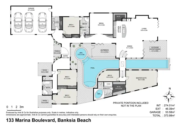 Floorplan of Homely house listing, 133 Marina Boulevard, Banksia Beach QLD 4507
