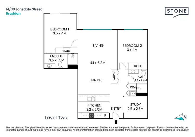 Floorplan of Homely apartment listing, 14/30 Lonsdale Street, Braddon ACT 2612