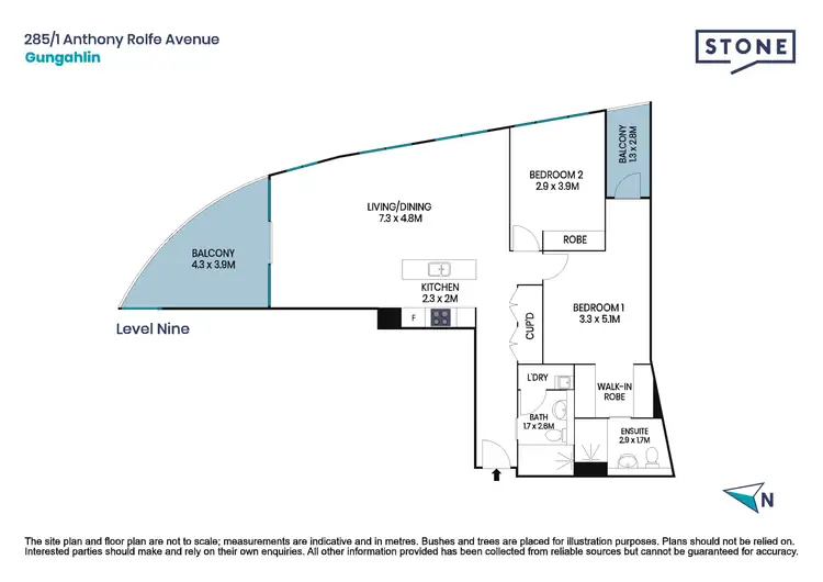 Floorplan of Homely apartment listing, 285/1 Anthony Rolfe Avenue, Gungahlin ACT 2912