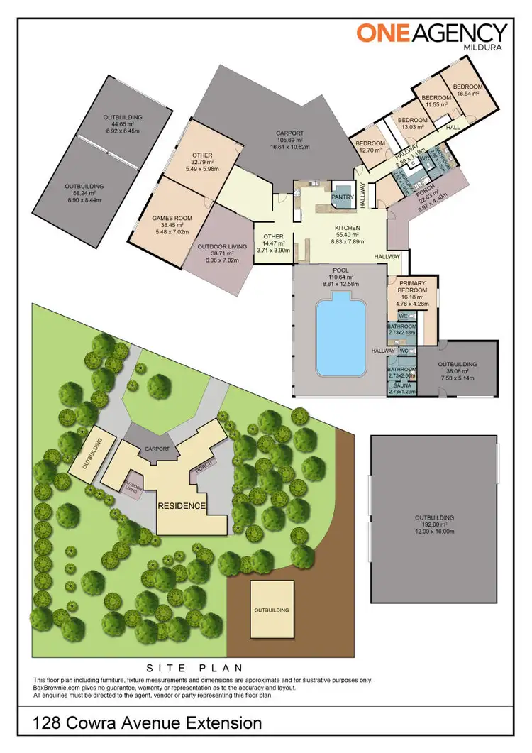 Floorplan of Homely house listing, 128 Cowra Avenue, Irymple VIC 3498