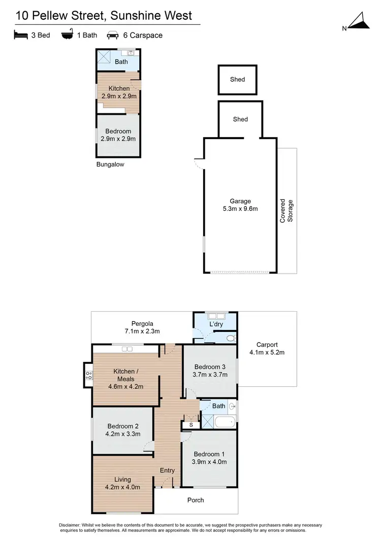 Floorplan of Homely house listing, 10 Pellew Street, Sunshine West VIC 3020