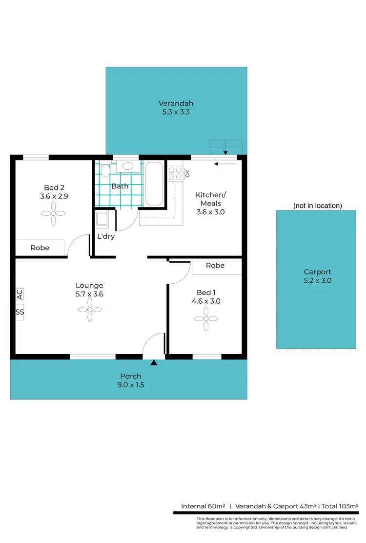 Floorplan of Homely unit listing, 3/41 Chatham Road, Keswick SA 5035