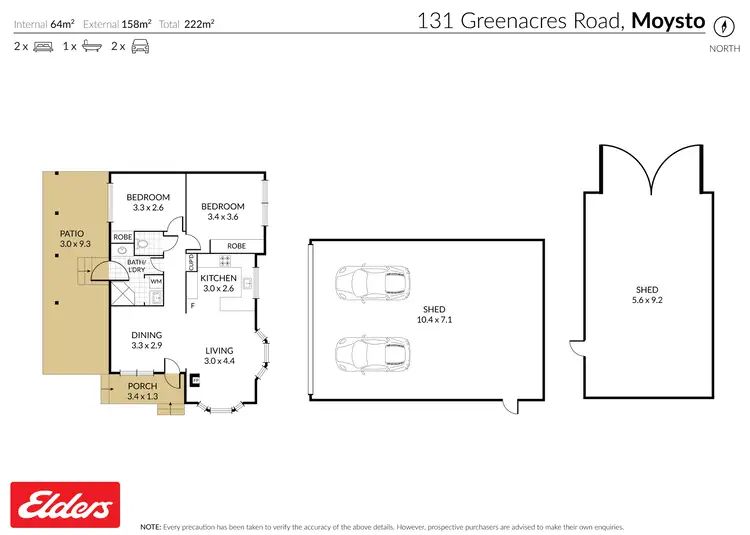 Floorplan of Homely rural property listing, 131 Greenacres Road, Moyston VIC 3377