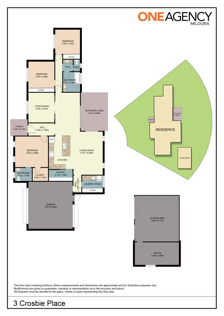 Floorplan of Homely house listing, 3 Crosbie Place, Merbein VIC 3505