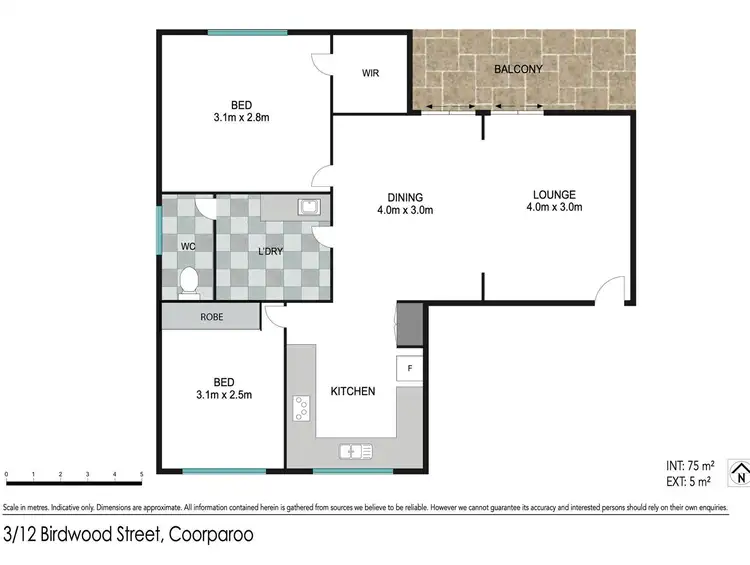 Floorplan of Homely unit listing, 3/12 Birdwood Street, Coorparoo QLD 4151