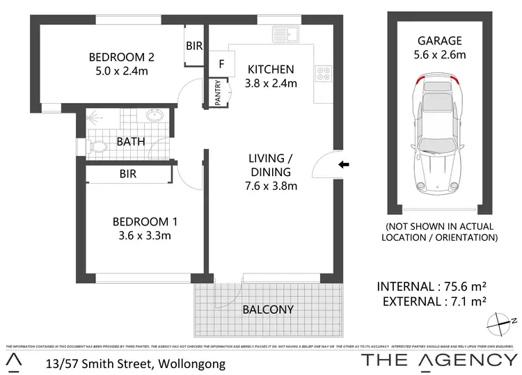 Floorplan of Homely apartment listing, 13/57 Smith Street, Wollongong NSW 2500