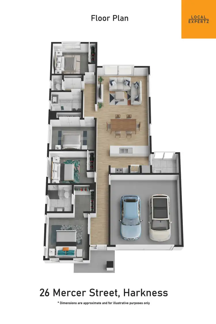 Floorplan of Homely house listing, 26 Mercer Street, Harkness VIC 3337