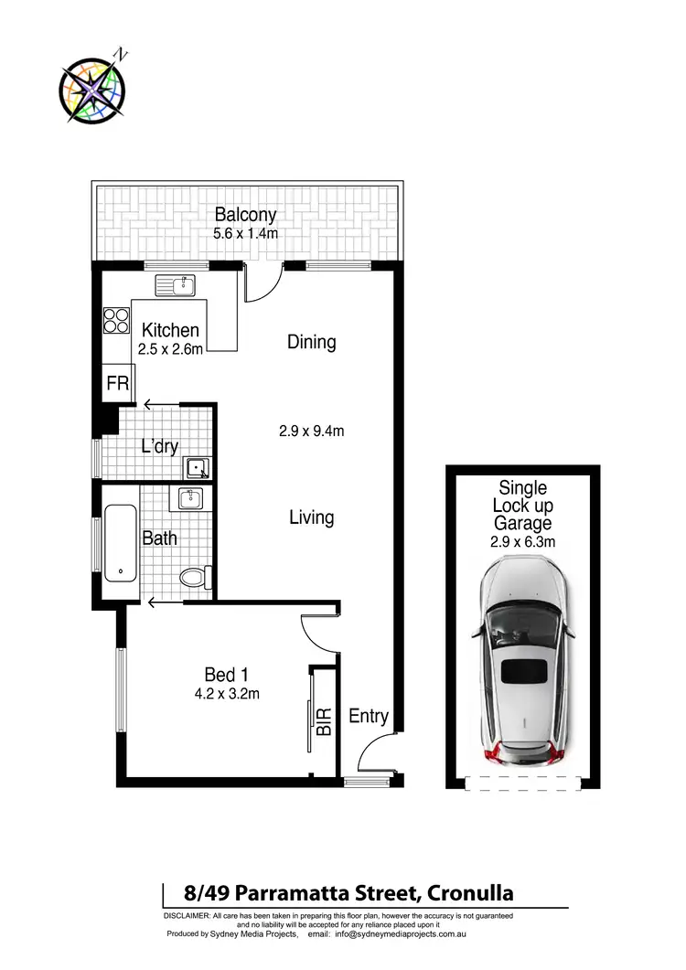 Floorplan of Homely unit listing, 8/49-51 Parramatta Street, Cronulla NSW 2230