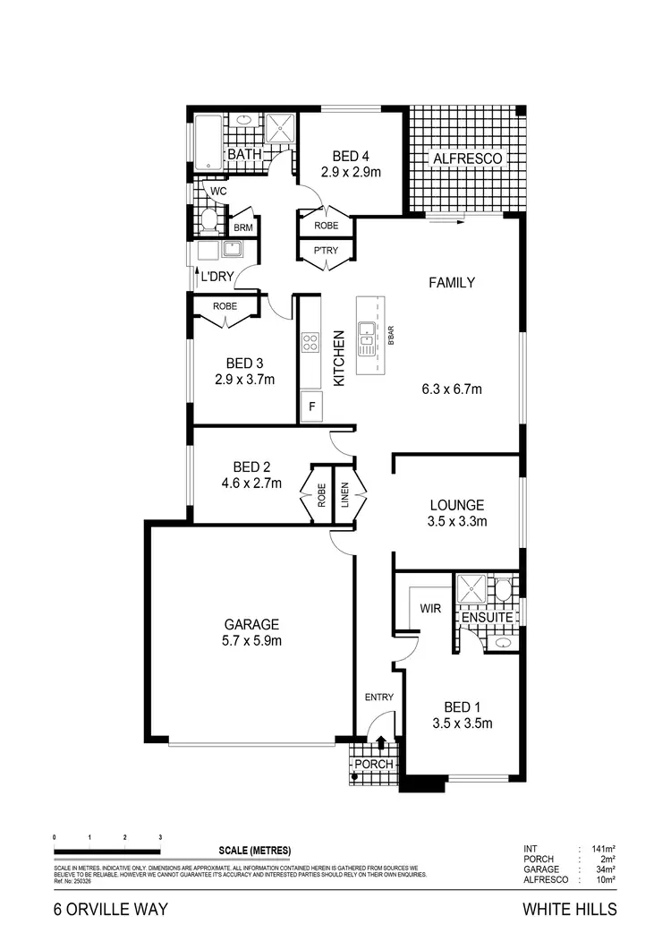 Floorplan of Homely house listing, 6 Orville Way, White Hills VIC 3550