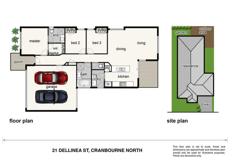 Floorplan of Homely house listing, 21 Dellinea Street, Cranbourne North VIC 3977
