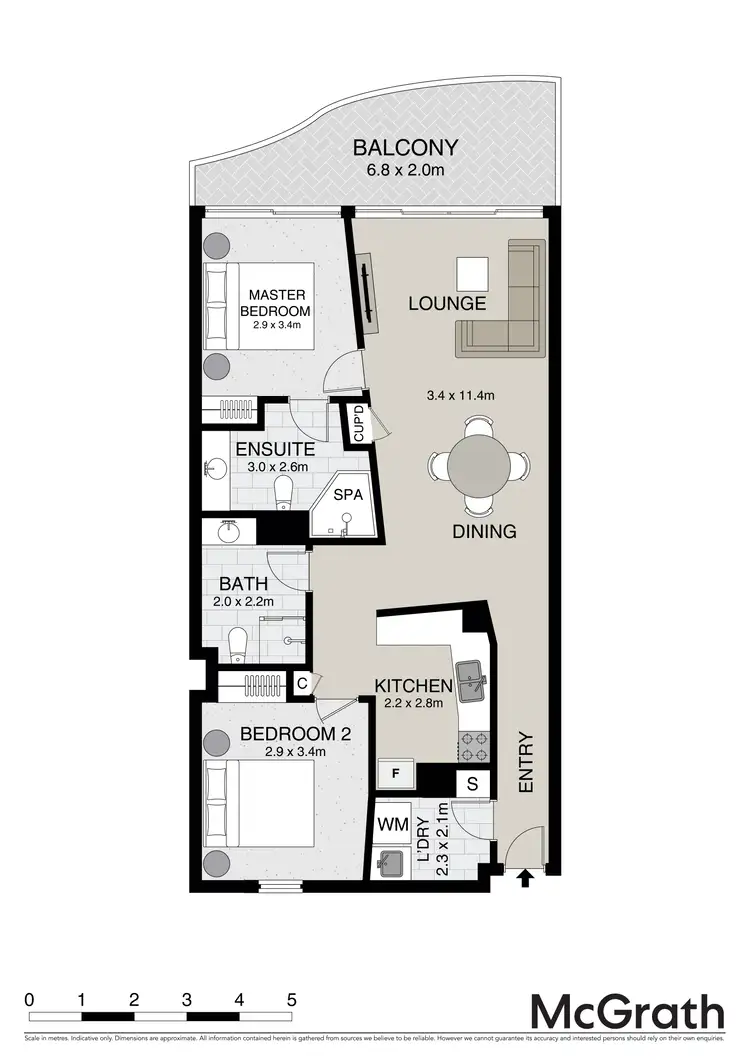 Floorplan of Homely unit listing, 1404/7 Venning Street, Mooloolaba QLD 4557