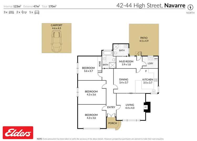 Floorplan of Homely house listing, 42-44 High Street, Navarre VIC 3384