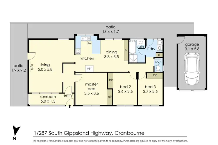 Floorplan of Homely house listing, 1/287 South Gippsland Highway, Cranbourne VIC 3977