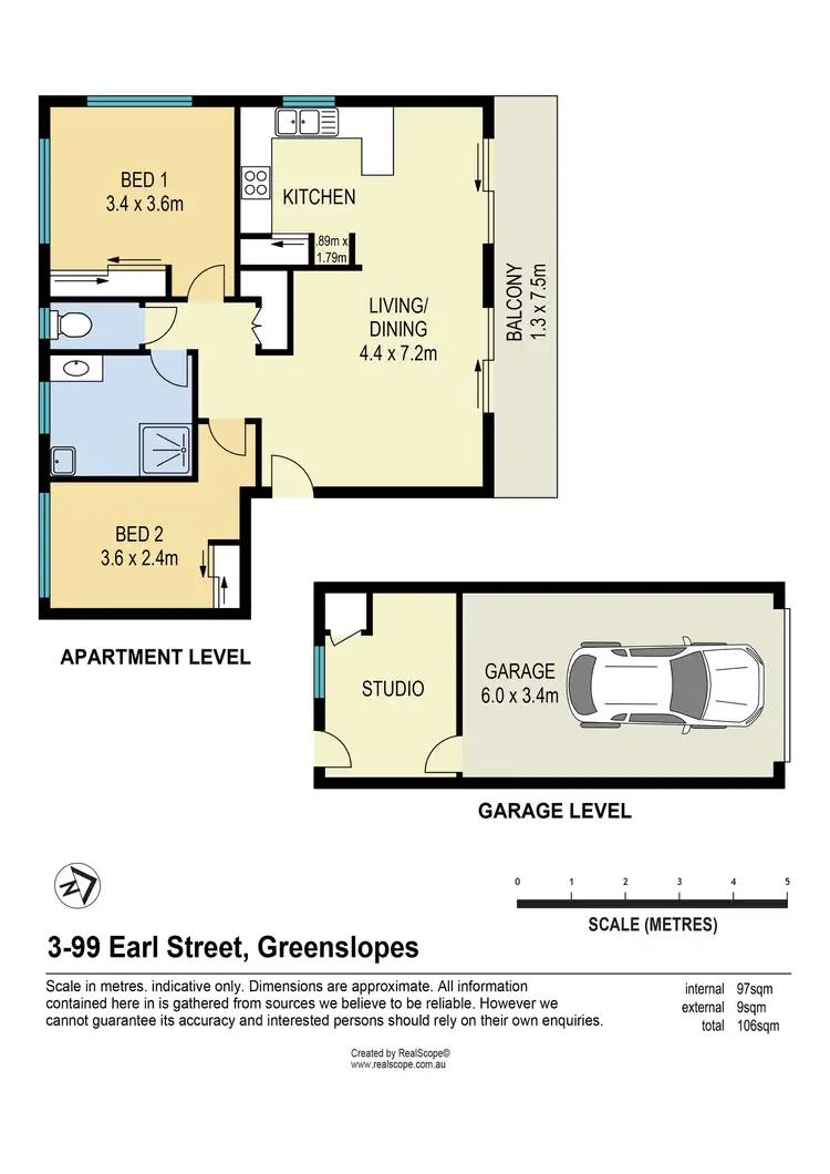 Floorplan of Homely unit listing, 3/99 Earl Street, Greenslopes QLD 4120