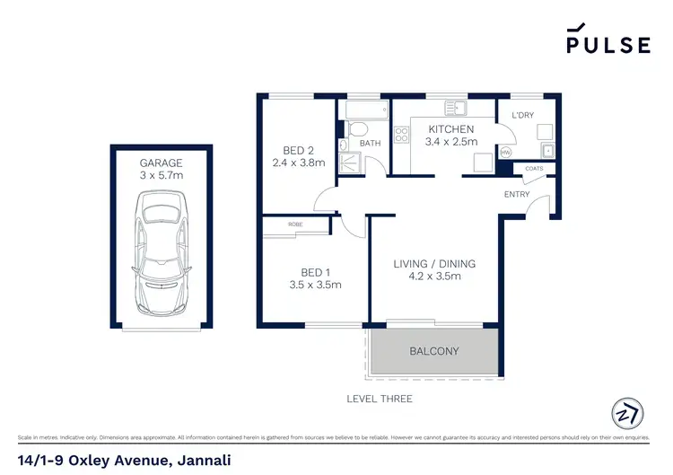 Floorplan of Homely apartment listing, 14/1-9 Oxley Avenue, Jannali NSW 2226