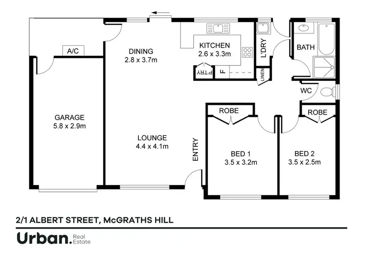 Floorplan of Homely house listing, 2/1 Albert Street, Mcgraths Hill NSW 2756