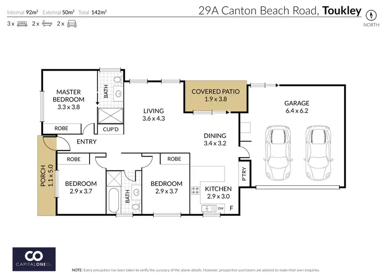 Floorplan of Homely semi-detached listing, 29A Canton Beach Road, Toukley NSW 2263