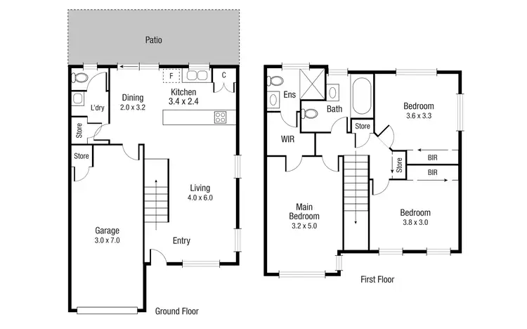 Floorplan of Homely townhouse listing, 62/1-19 Burnda Street, Kirwan QLD 4817