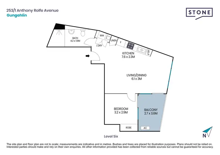 Floorplan of Homely apartment listing, 253/1 Anthony Rolfe Avenue, Gungahlin ACT 2912