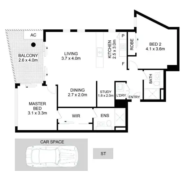 Floorplan of Homely apartment listing, 1605/2A Elsie Street, Burwood NSW 2134
