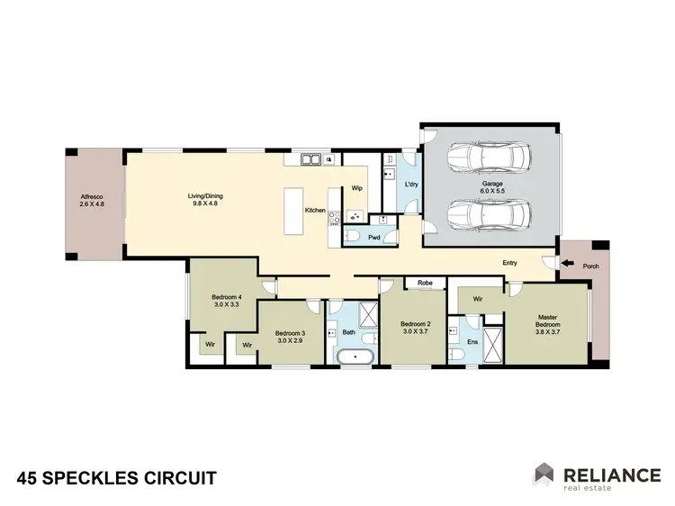 Floorplan of Homely house listing, 45 Speckle Circuit, Sunbury VIC 3429