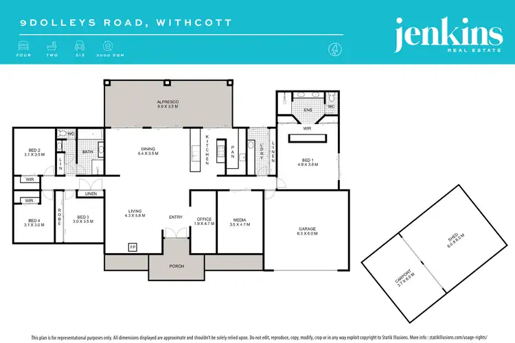 Floorplan of Homely house listing, 9 Dolleys Road, Withcott QLD 4352