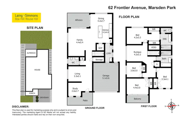 Floorplan of Homely house listing, 62 Frontier Avenue, Marsden Park NSW 2765