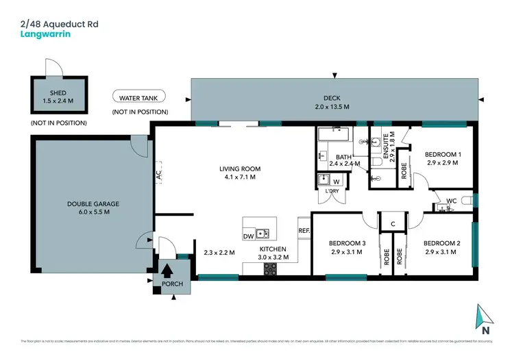 Floorplan of Homely unit listing, 2/48 Aqueduct Road, Langwarrin VIC 3910