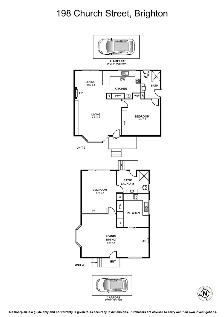 Floorplan of Homely unit listing, 2&3/198 Church Street, Brighton VIC 3186