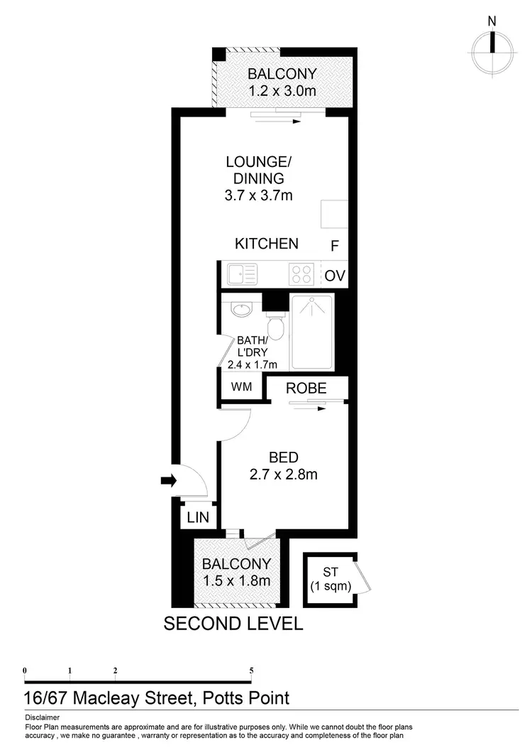 Floorplan of Homely apartment listing, 16/67-69 Macleay Street, Potts Point NSW 2011