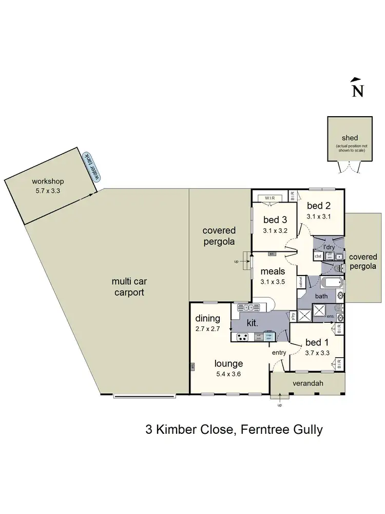 Floorplan of Homely house listing, 3 Kimber Close, Ferntree Gully VIC 3156