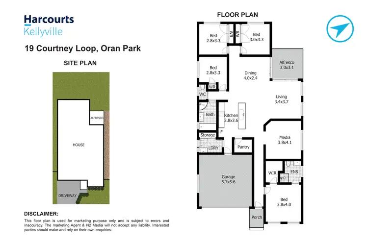 Floorplan of Homely house listing, 19 Courtney Loop, Oran Park NSW 2570