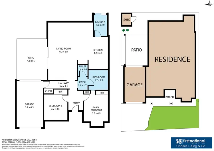 Floorplan of Homely townhouse listing, 48 Declan Way, Echuca VIC 3564