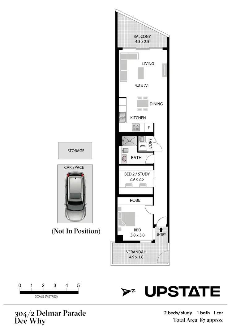 Floorplan of Homely unit listing, 304/2 Delmar Parade, Dee Why NSW 2099