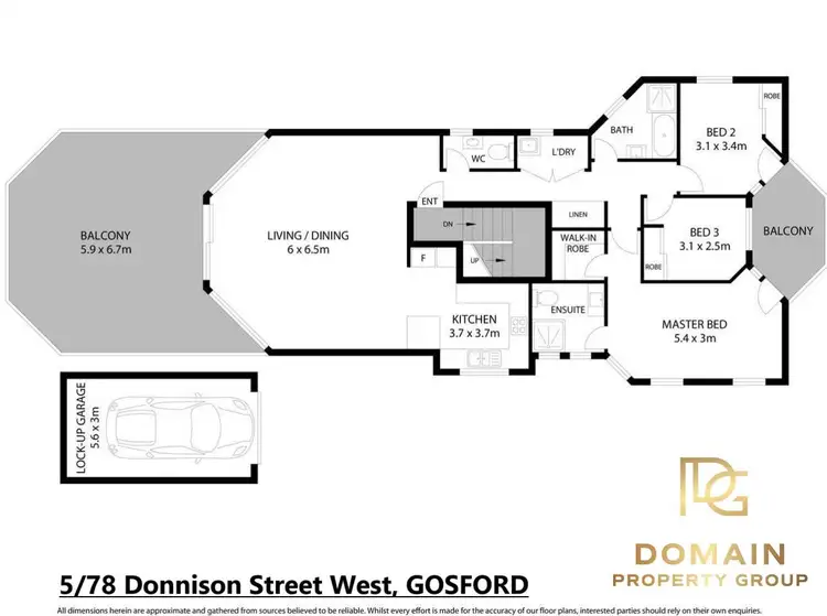 Floorplan of Homely apartment listing, Level 3/5/78 Donnison Street West, Gosford NSW 2250