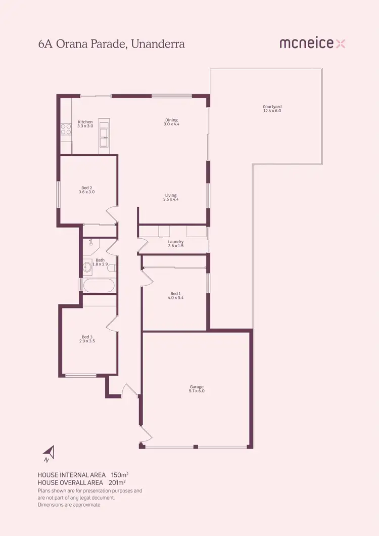 Floorplan of Homely villa listing, 6a Orana Parade, Unanderra NSW 2526