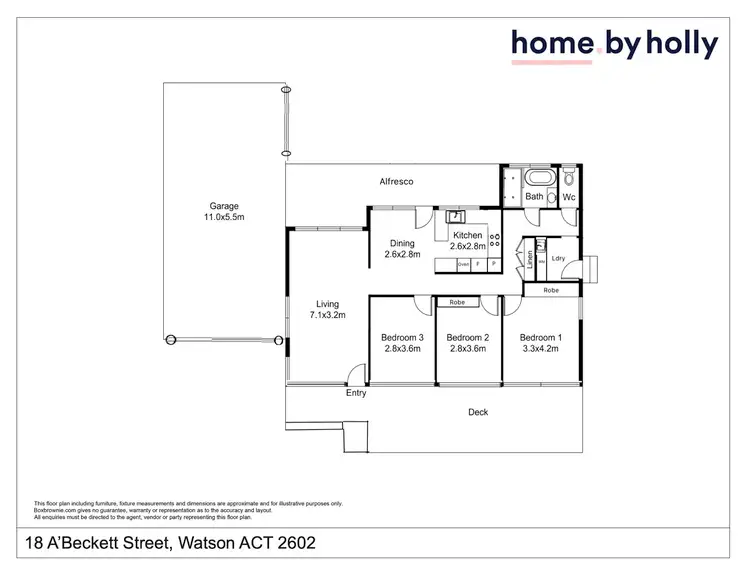 Floorplan of Homely house listing, 18 A'beckett Street, Watson ACT 2602