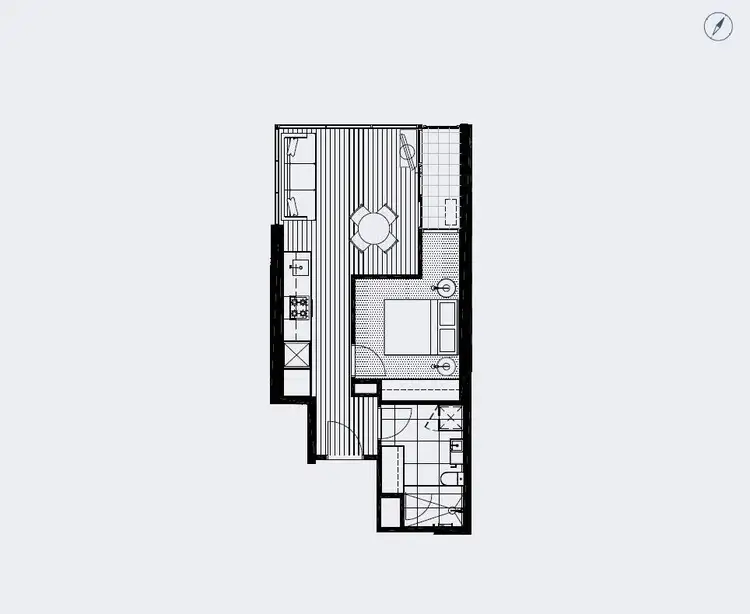 Floorplan of Homely apartment listing, 807/65 Dudley Street, West Melbourne VIC 3003