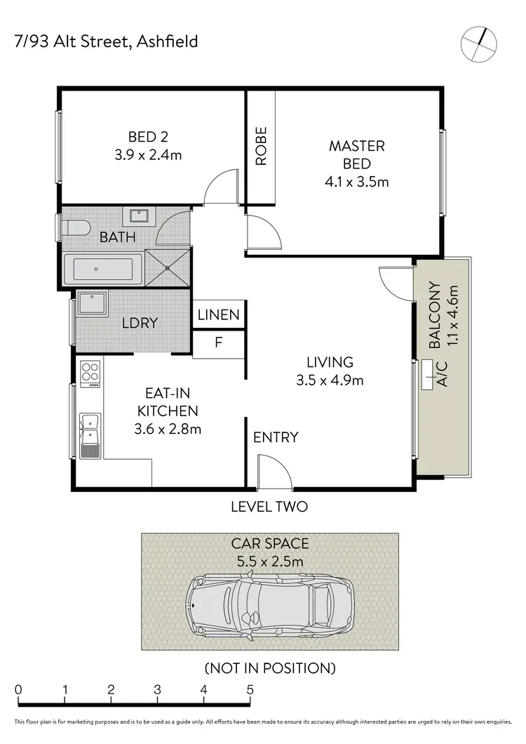 Floorplan of Homely unit listing, 7/93 Alt Street, Ashfield NSW 2131
