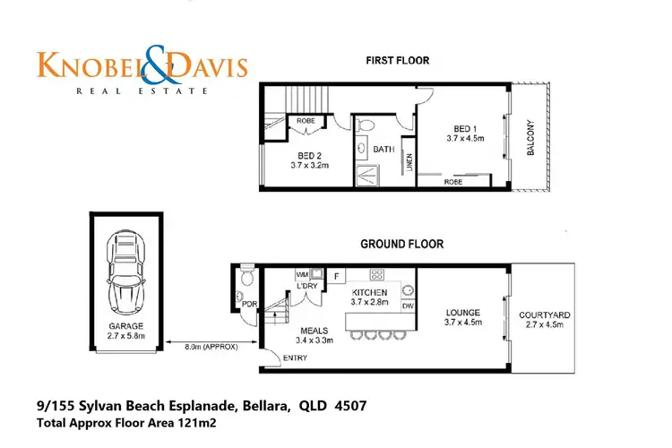 Floorplan of Homely townhouse listing, 9/155-159 Sylvan Beach Esplanade, Bellara QLD 4507