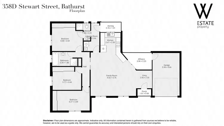 Floorplan of Homely unit listing, 358D Stewart Street, Bathurst NSW 2795