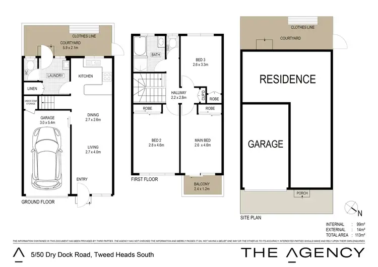 Floorplan of Homely unit listing, 5/50 Dry Dock Road, Tweed Heads South NSW 2486