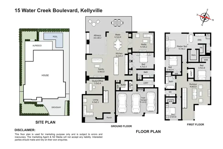Floorplan of Homely house listing, 15 Water Creek Boulevard, Kellyville NSW 2155