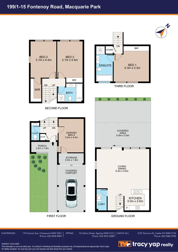 Floorplan of Homely townhouse listing, 199/1-15 Fontenoy Road, Macquarie Park NSW 2113