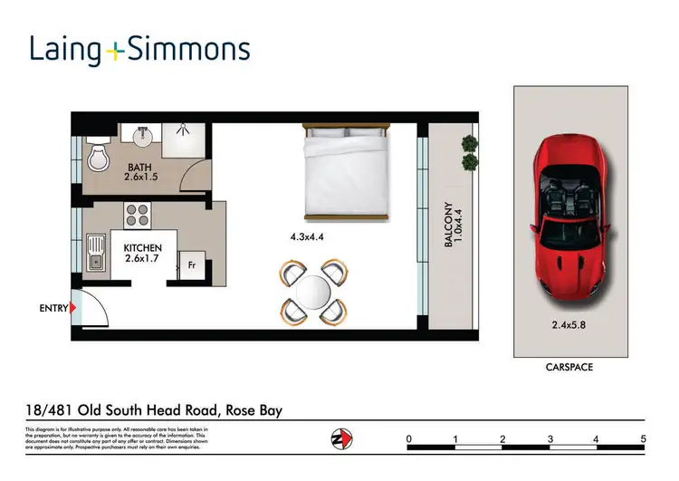 Floorplan of Homely apartment listing, 18/481 Old South Head Road Road, Rose Bay NSW 2029