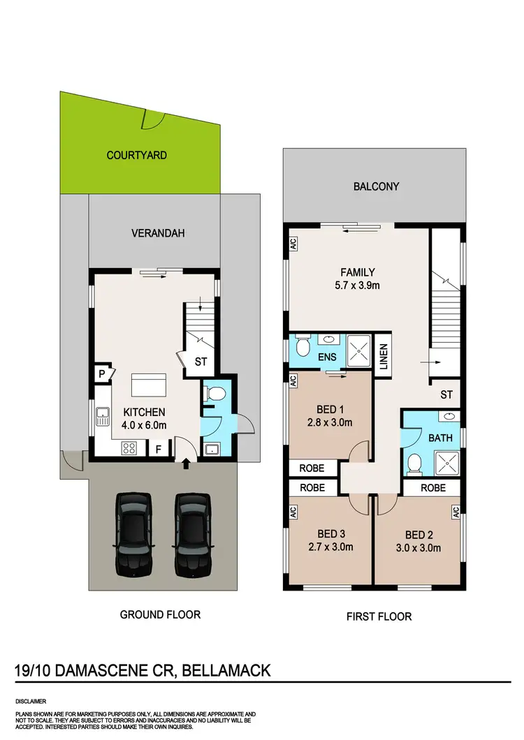 Floorplan of Homely townhouse listing, 19/10 Damascene Crescent, Bellamack NT 832